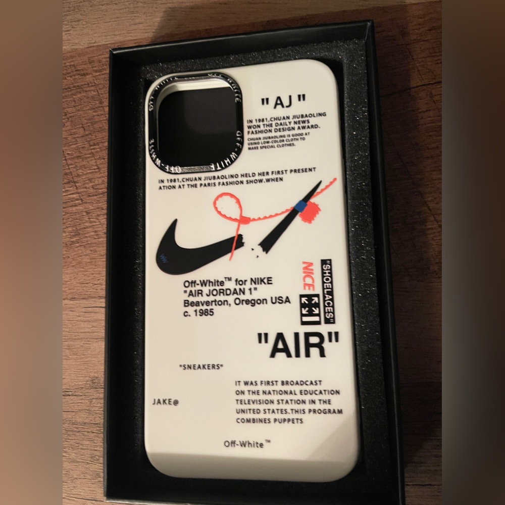 The Limited | 12Pro Max Nike “off-White” inspired printed bumper case - Picture 3 of 6